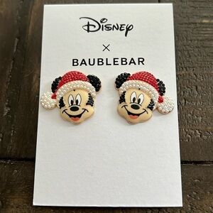 Disney x BAUBLEBAR Mickey Mouse Christmas Earrings New